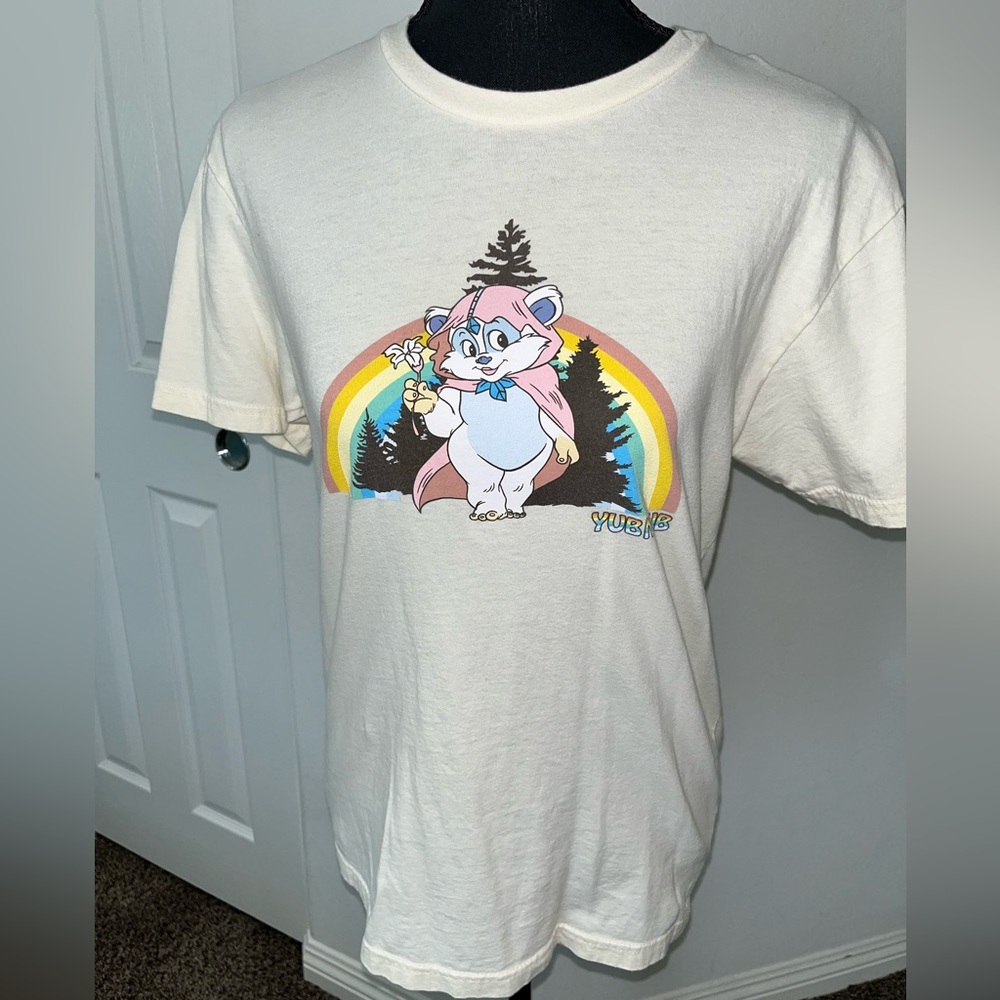 Disney/ Star Wars Cream Graphic T-Shirt with Cartoon Design